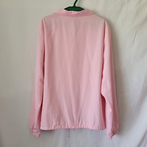 Edgar + Ash Jacket Windbreaker Snap closure Pink drawstring waist Women's XL EUC - Picture 2 of 10